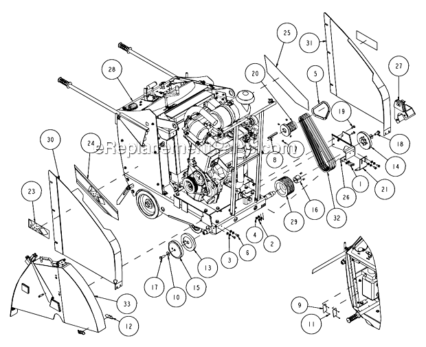 Page A Diagram and Parts List for MK-4036HY  MK Diamond Concrete Saw